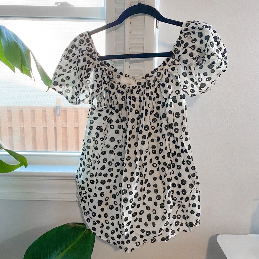 anthropology off the shoulder top